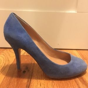 Blue Suede JCrew Pumps with 3” Heels